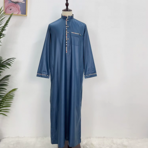 Qamis saoudien Sultan bleu marine
